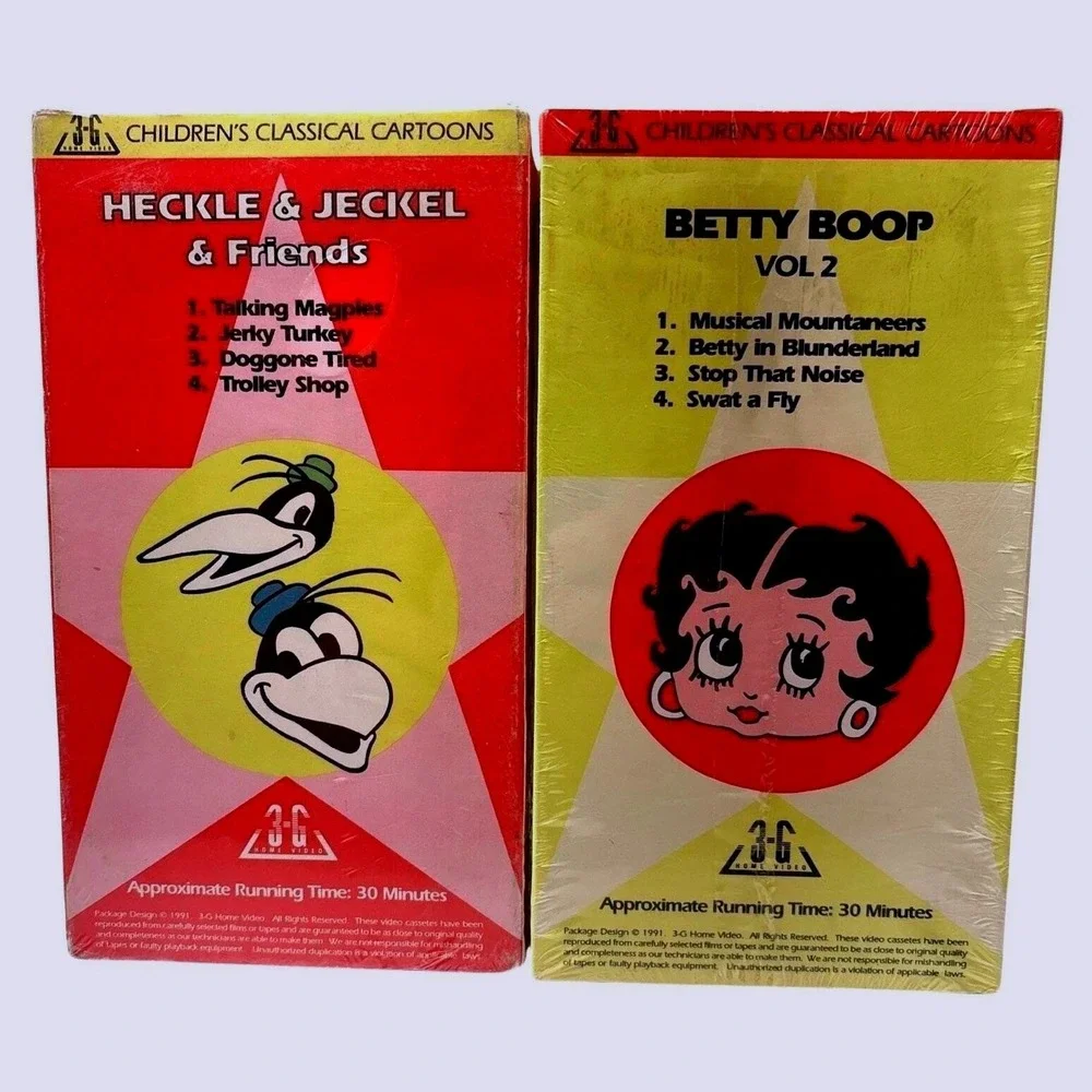 Betty Boop Vol 2 And Heckle & Jeckle VHS Cartoon Duo 3-G Home Video‎ 1991